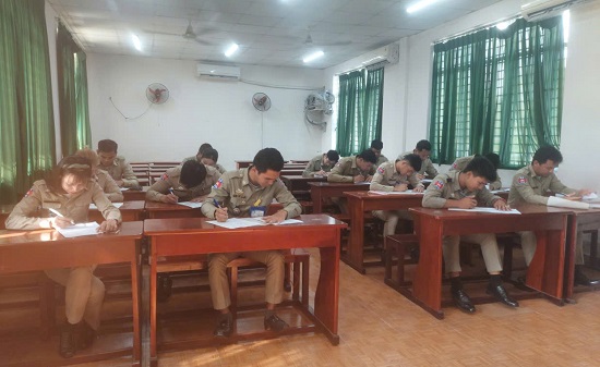 TỔ CHỨC THI KẾT THÚC MÔN TIẾNG VIỆT SƠ CẤP 1  CHO KHÓA QTC05