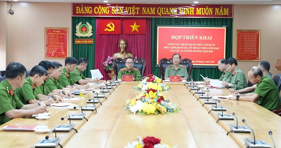 HỌP TRIỂN KHAI CÔNG TÁC CHUẨN BỊ TỔ CHỨC TẬP HUẤN  ĐIỀU LỆNH, QUÂN SỰ, VÕ THUẬT CHO LÃNH ĐẠO CẤP CỤC VÀ TƯƠNG ĐƯƠNG TRONG CAND NĂM 2026